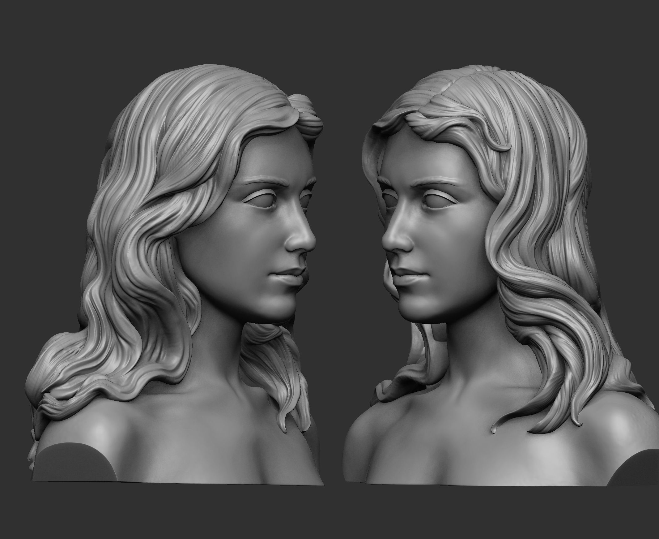 Hair 6 printable 3D print model_3