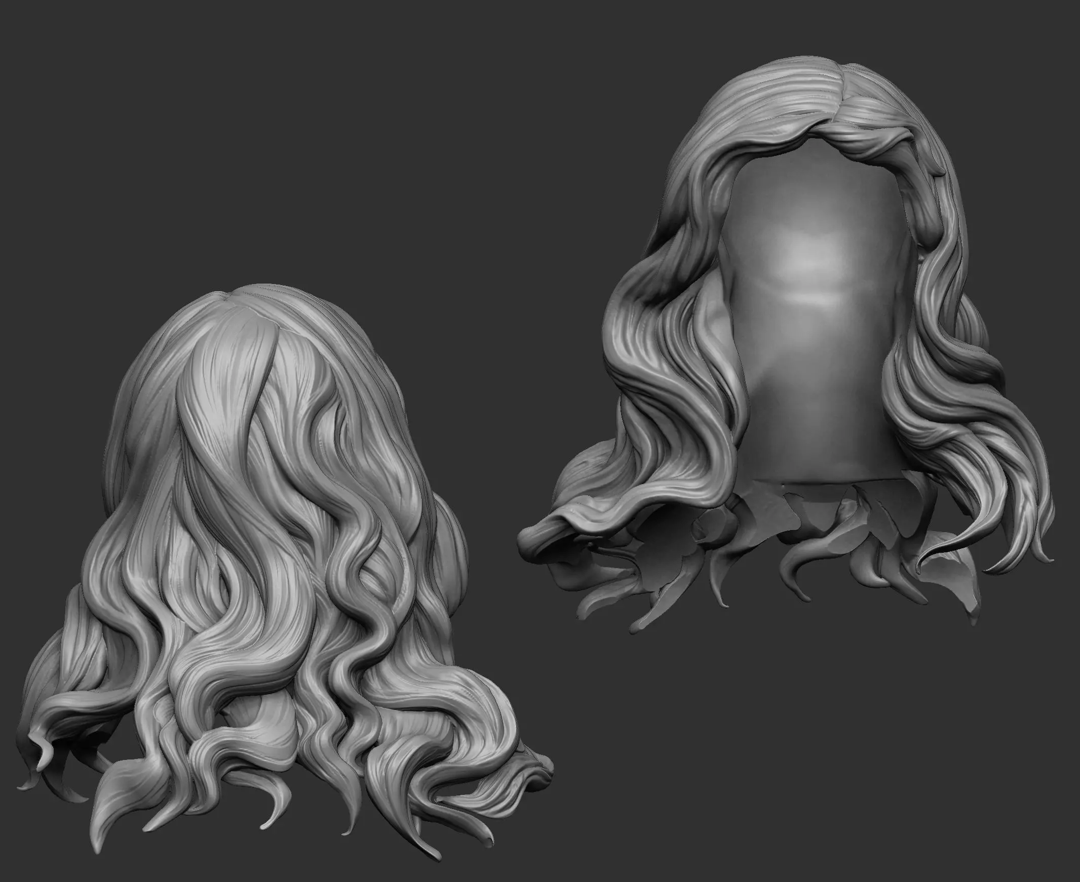 Hair 6 printable 3D print model_0