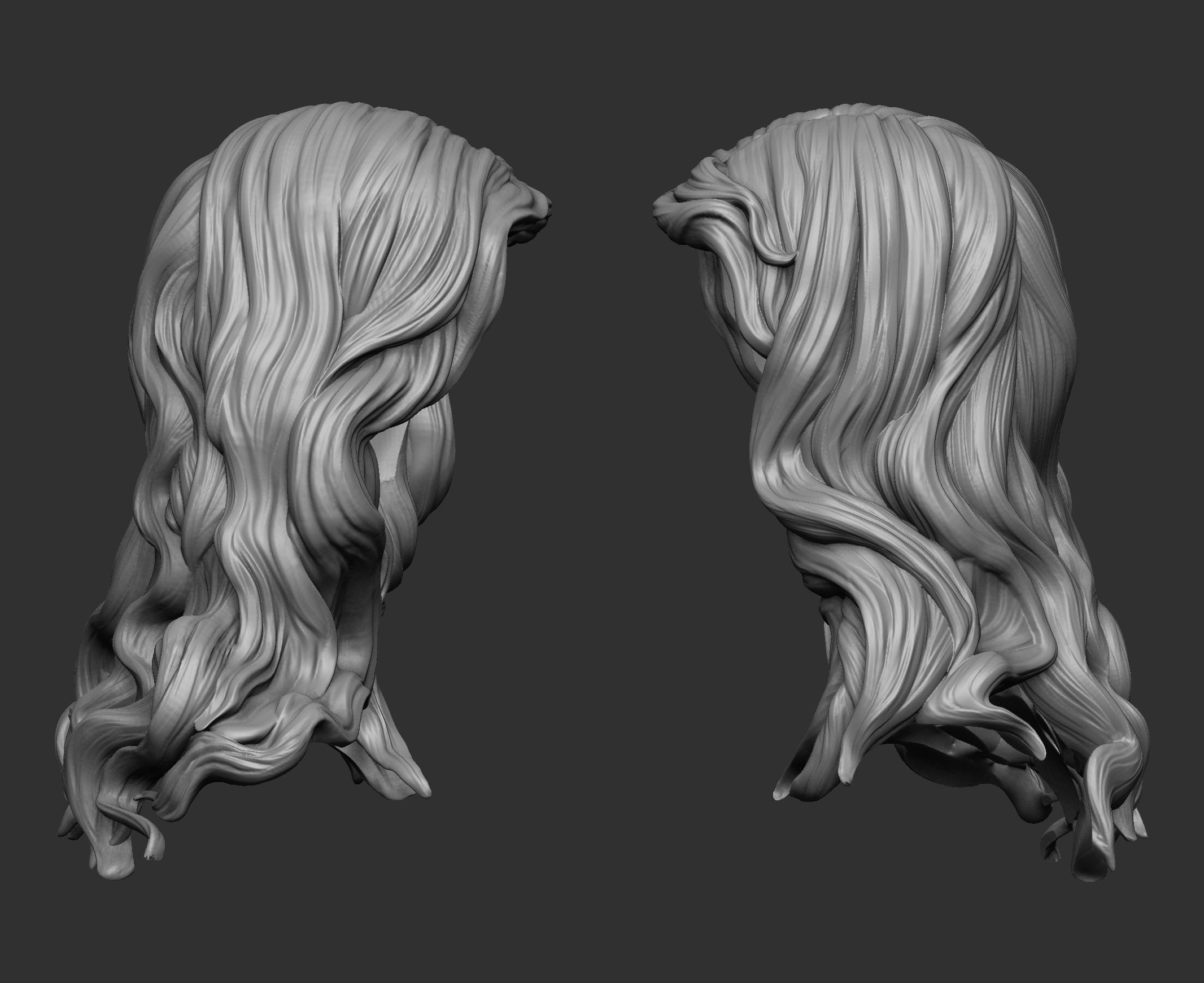 Hair 6 printable 3D print model_1