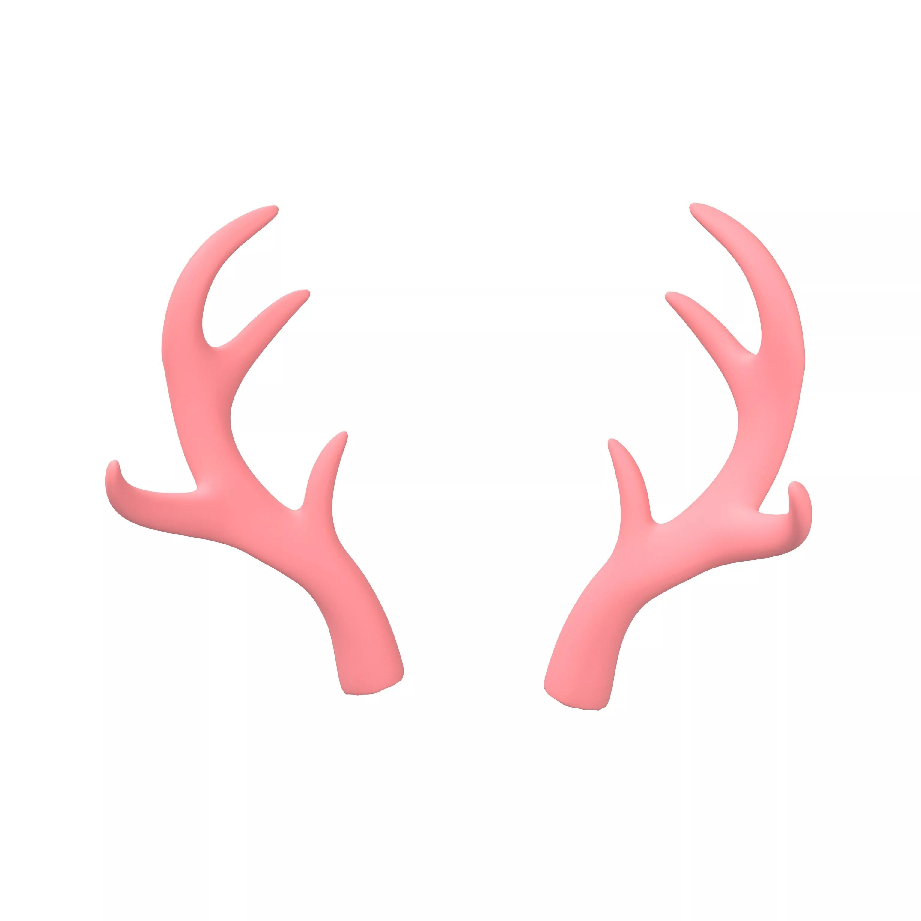 Deer Horn v1 003 Low-poly 3D model