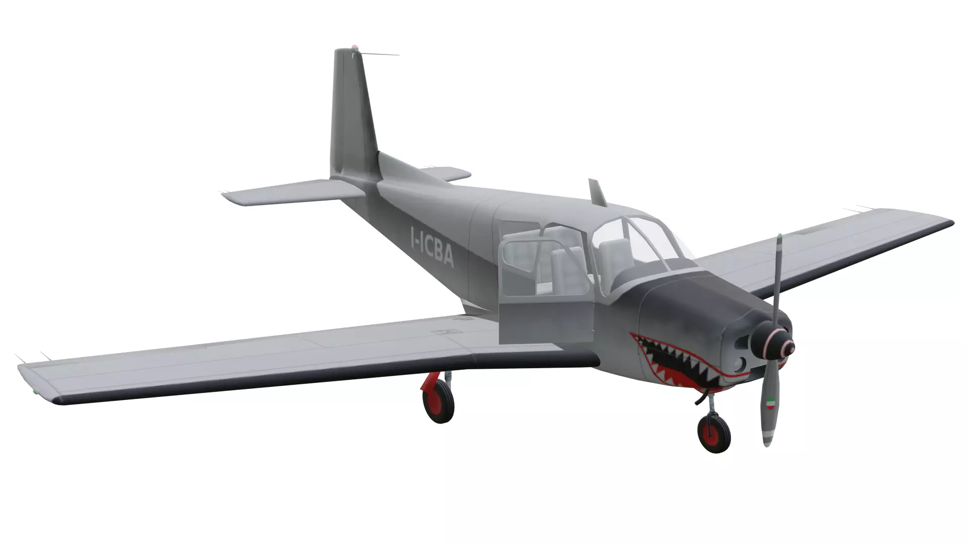 SIAI-Marchetti S205R Low-poly 3D model