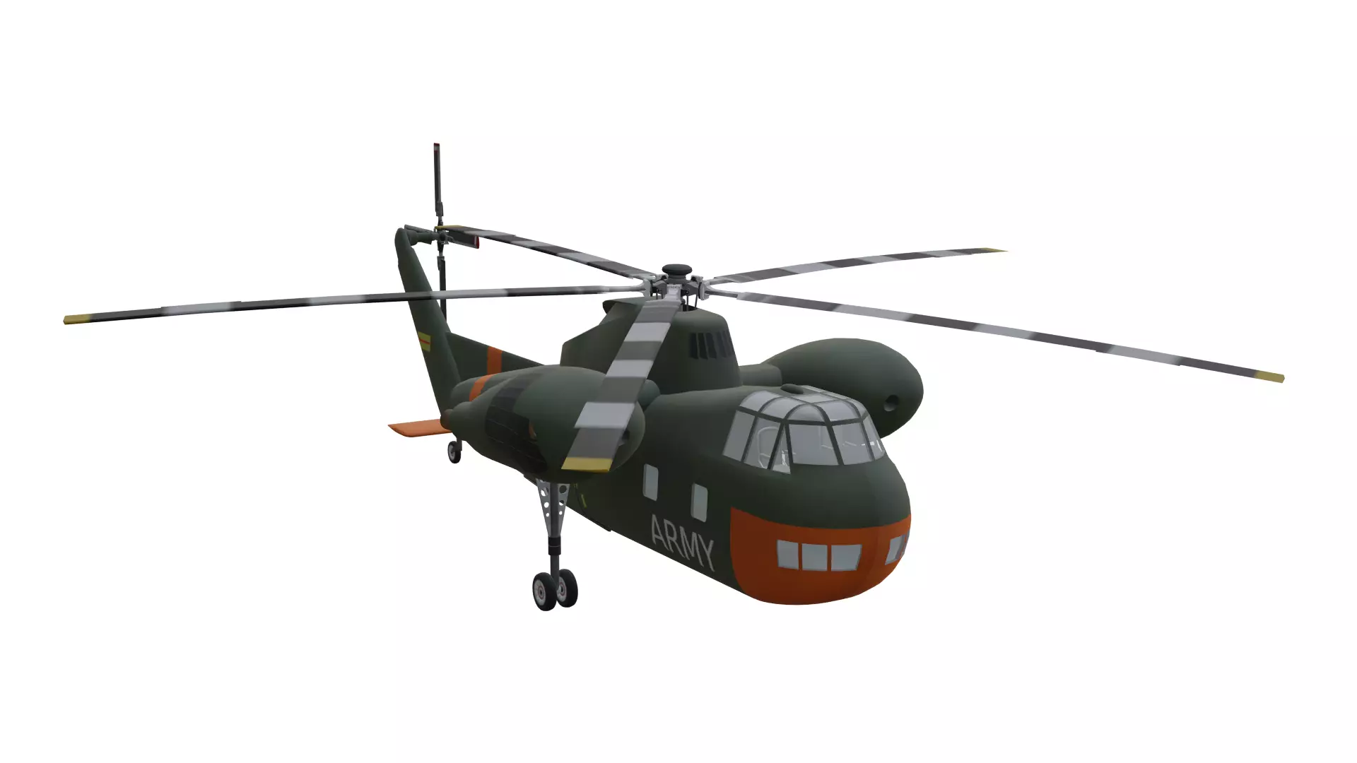 Sikorsky CH37 Mojave Low-poly 3D model