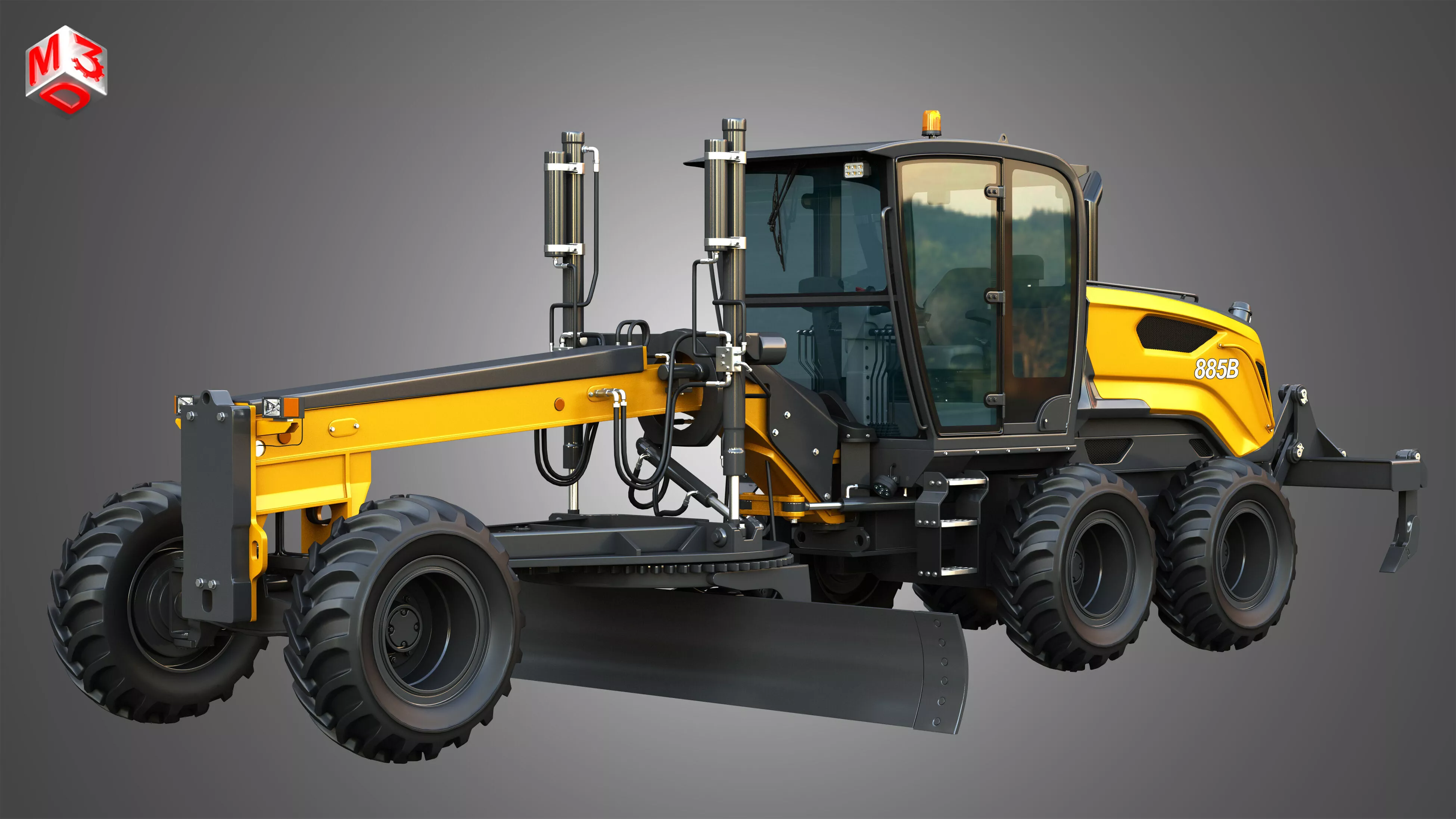 885B Motor Grader Series 2 3D model