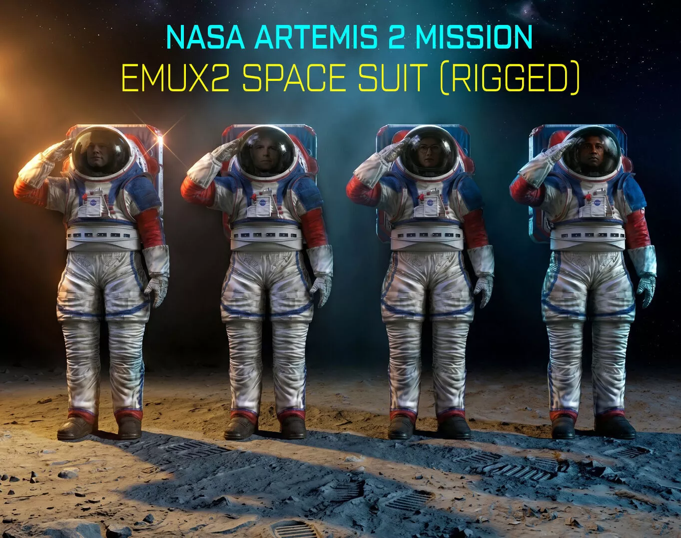 Nasa Artemis II Space Suit xEMU 3D model