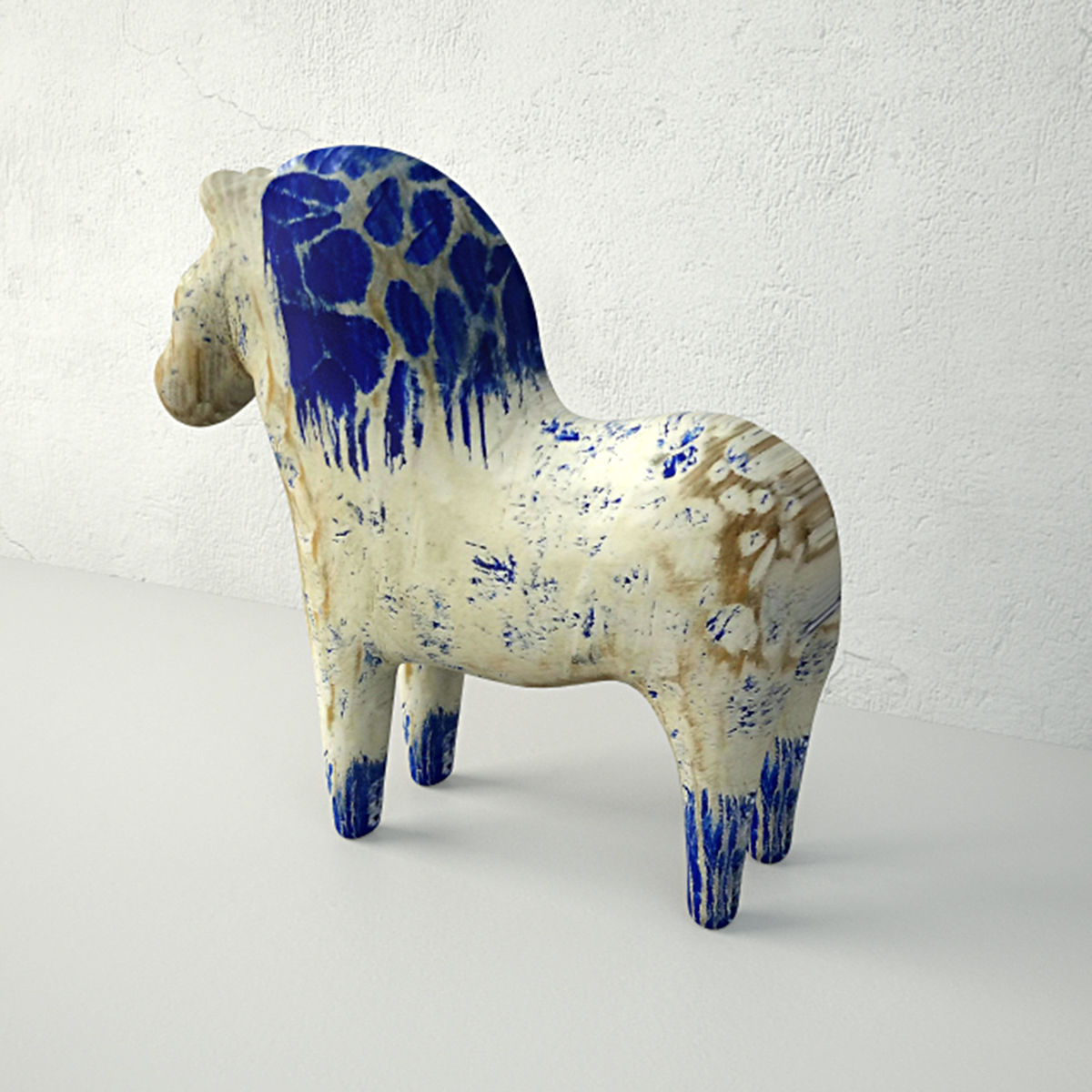Swedish Dala Horse 3D model_3