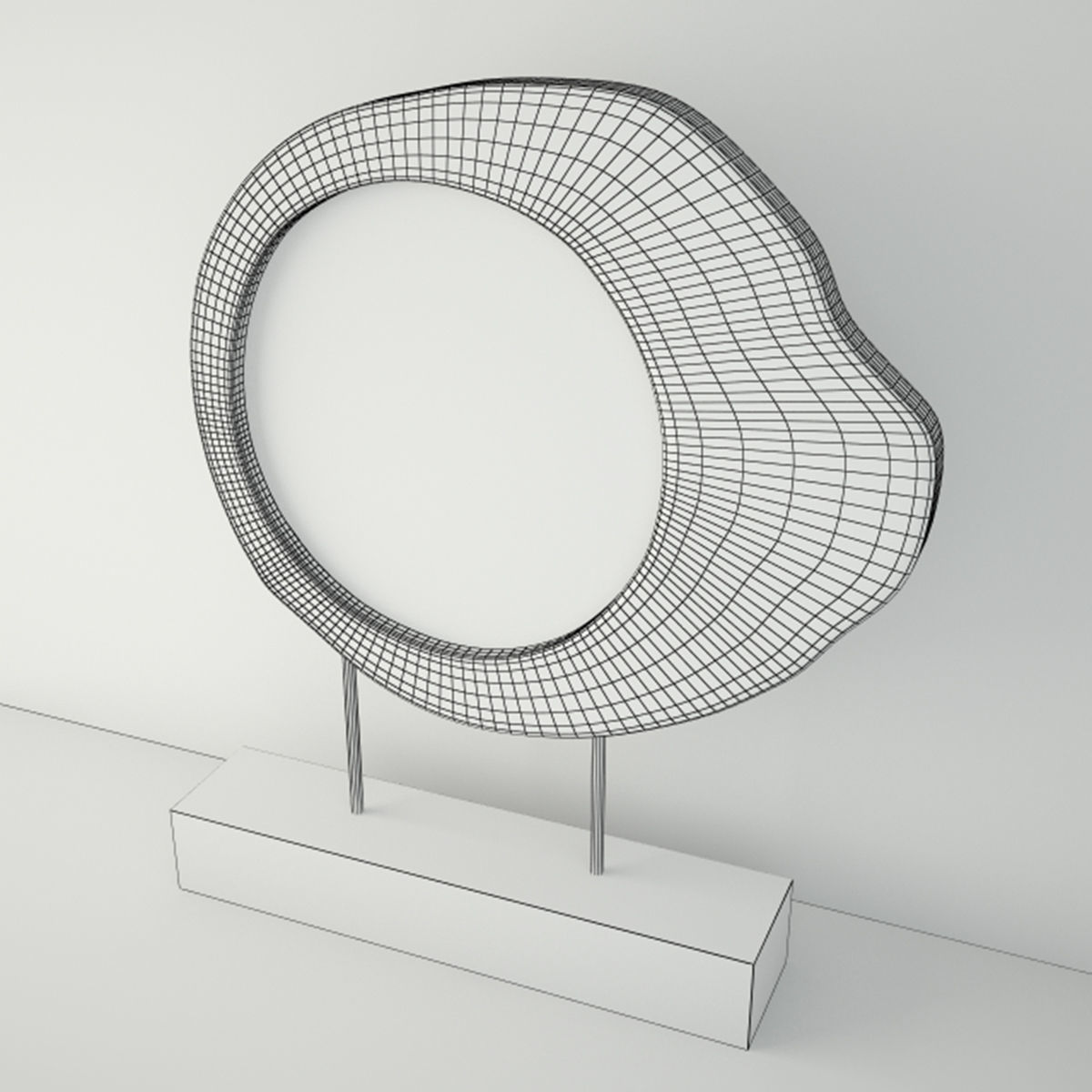 Trunk Mirror on Stand 3D model_4