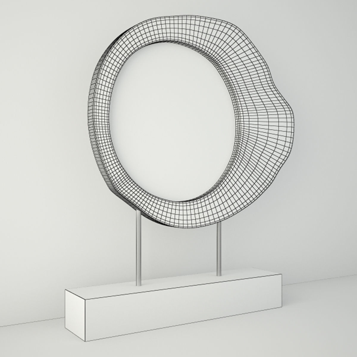 Trunk Mirror on Stand 3D model_2