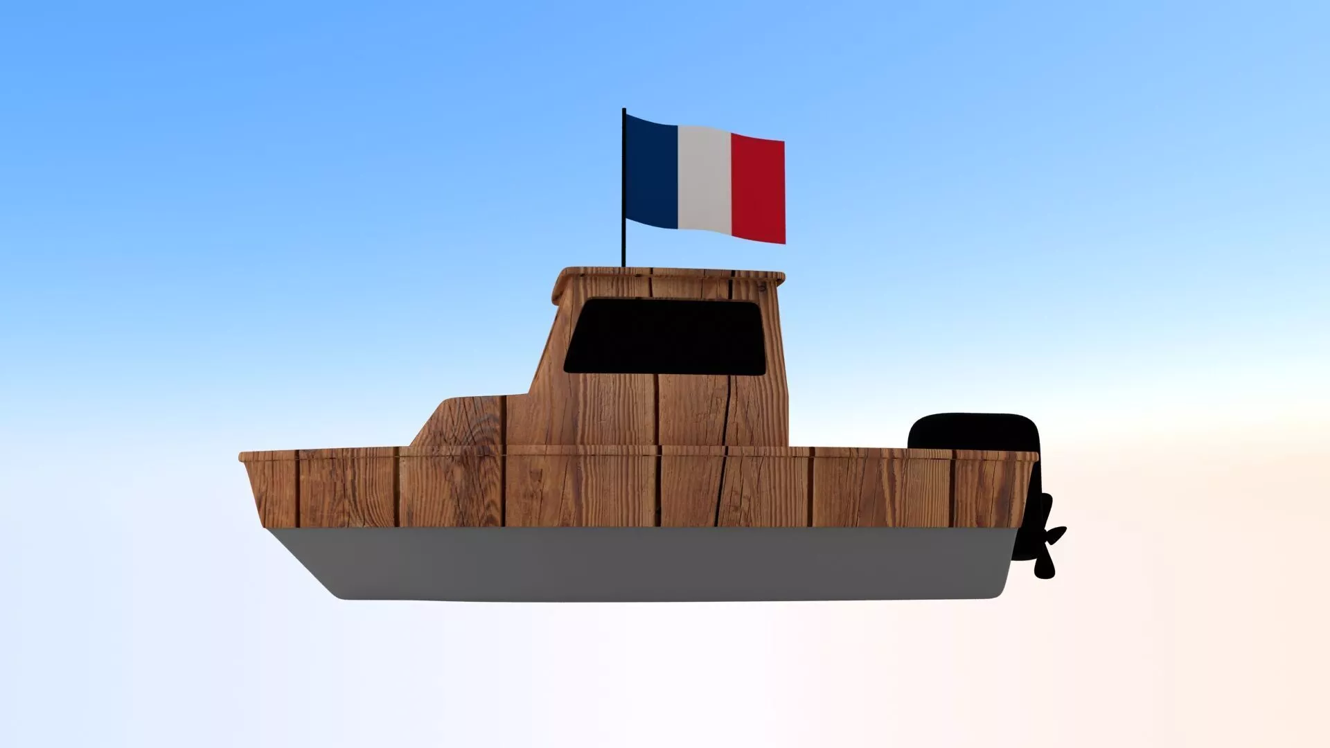 France Fishing Boat 3D model