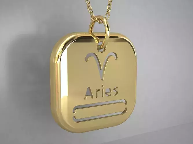 Zodiac Symbols Aries Birthmonth jewelry Pendant March to April