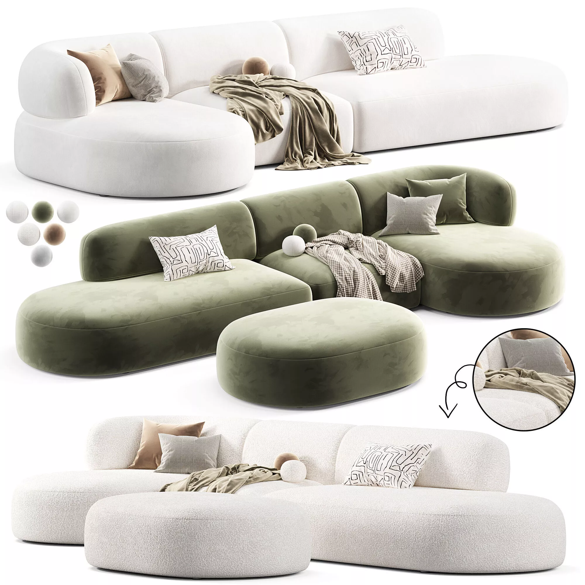 Casa Magna Balance Modular Sofa 3D model