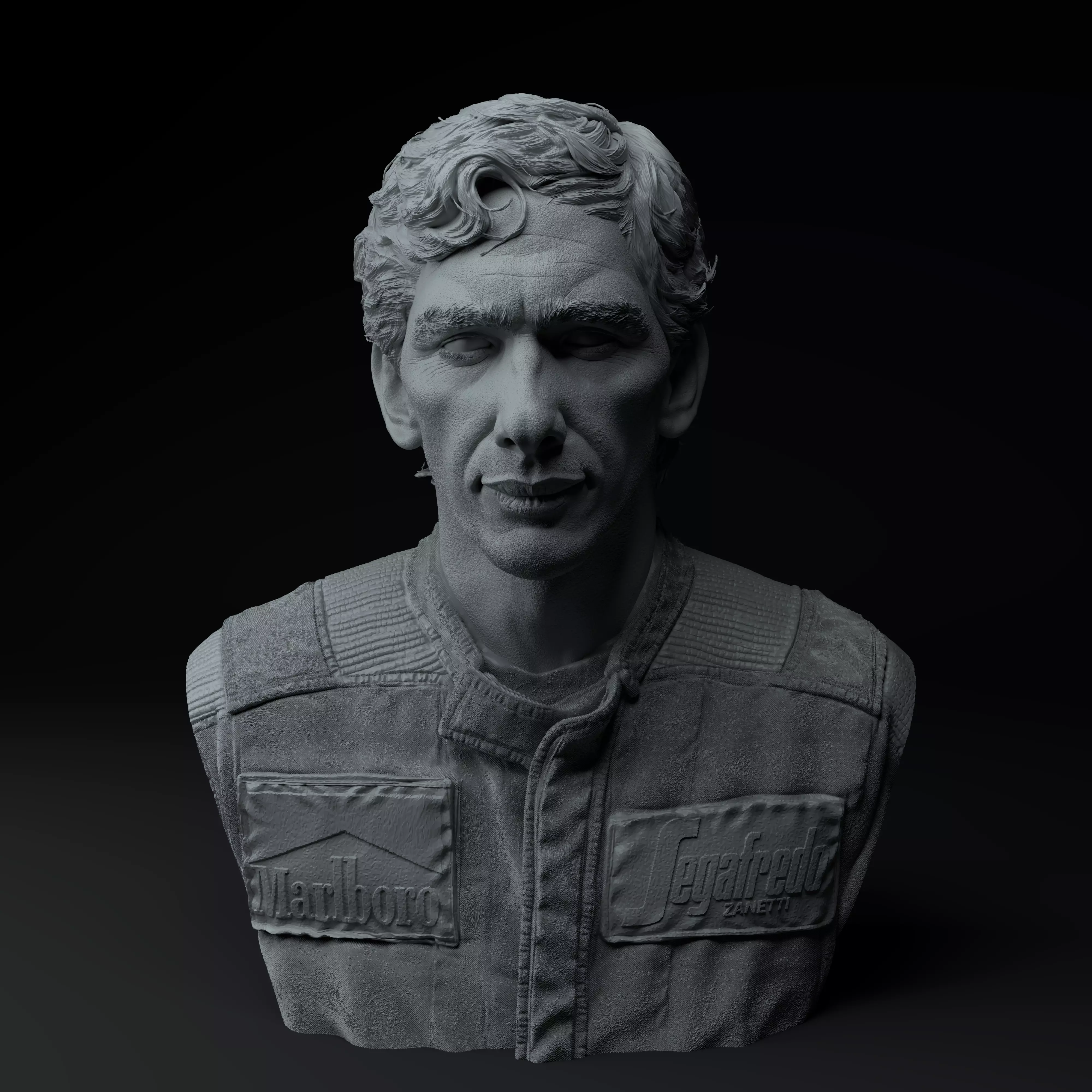 Ayrton Senna Toleman Edition Premium 3D Bust STL 3D print model
