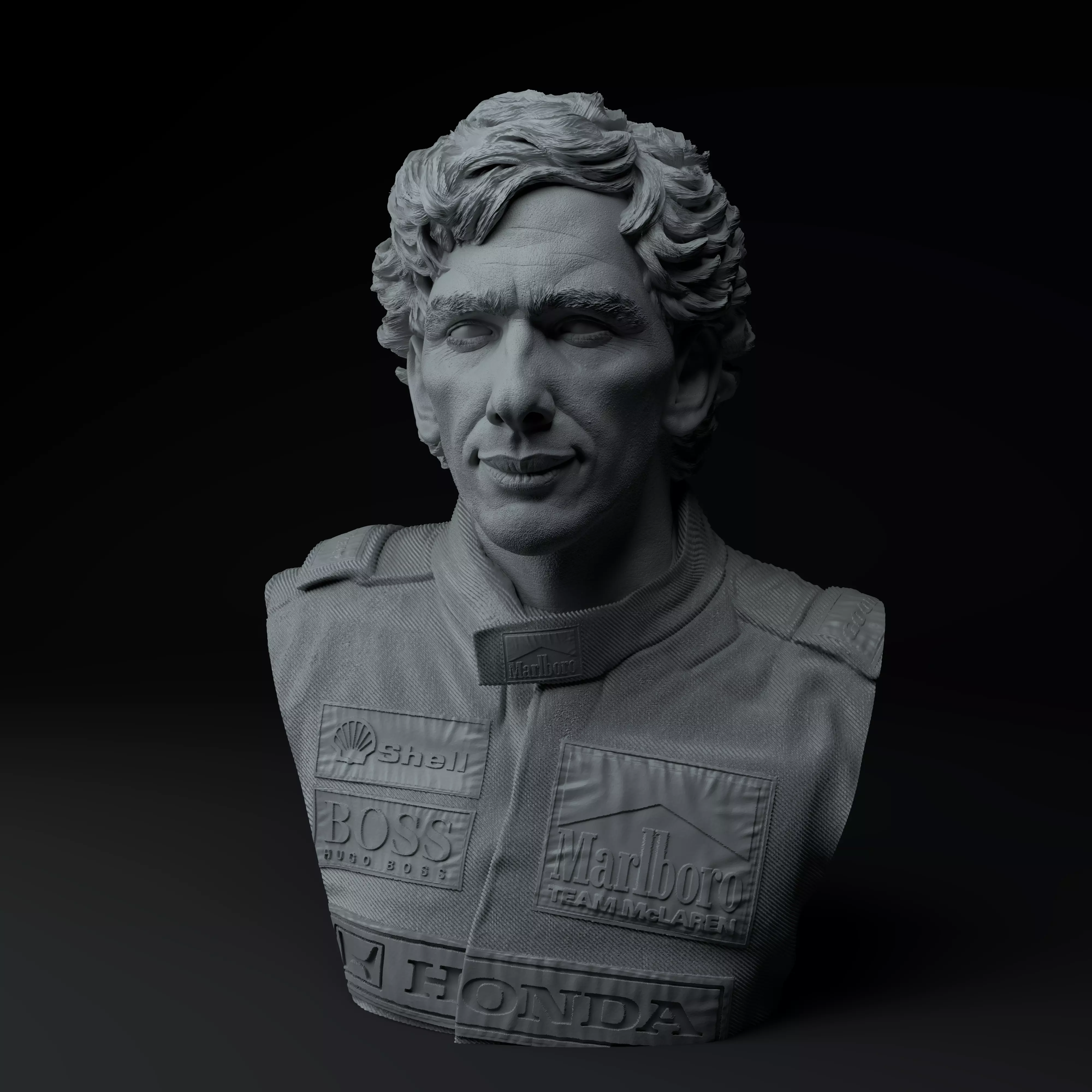 Ayrton Senna McLaren Edition Premium 3D Bust STL 3D print model