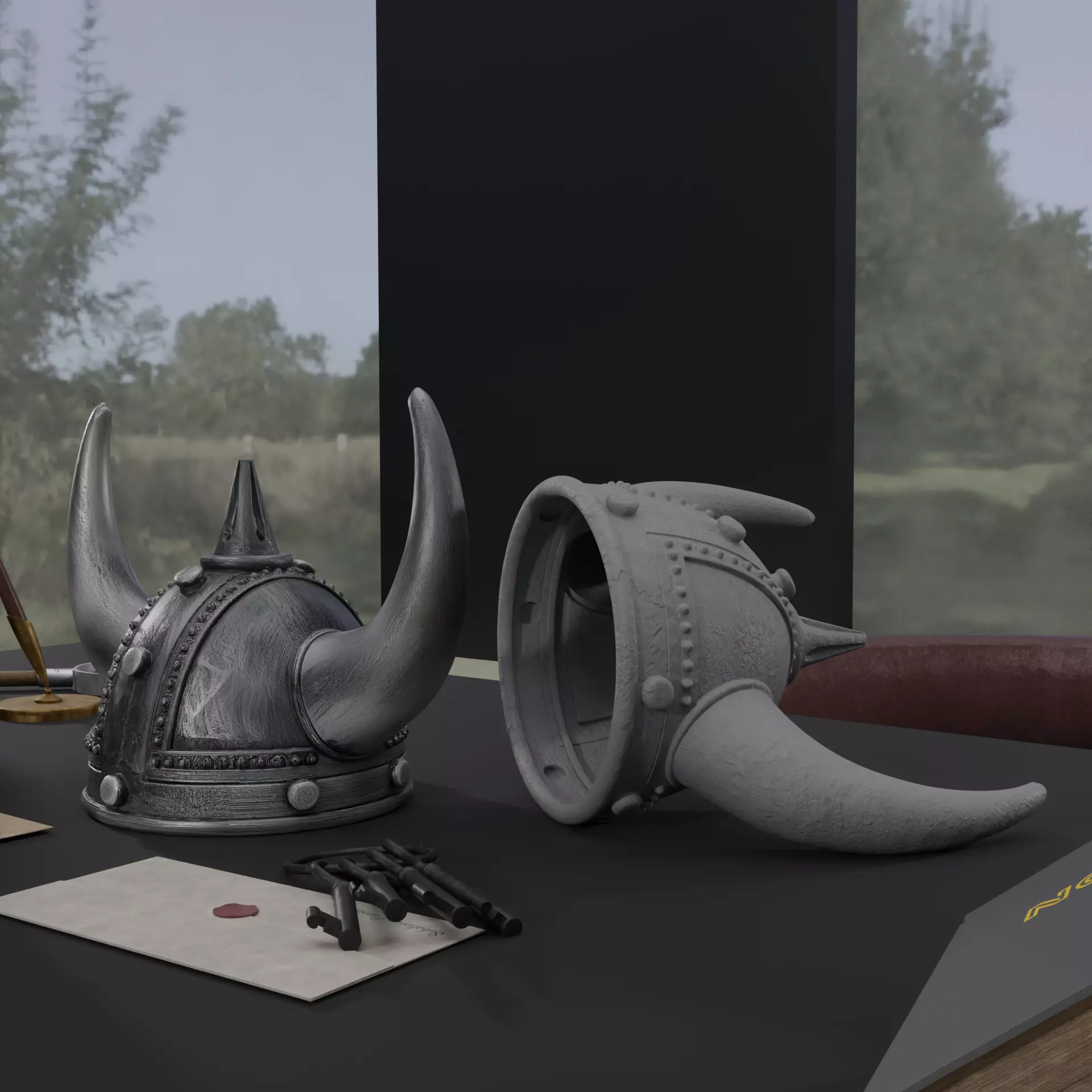 Viking Horned with Spike Nordic 3D print model