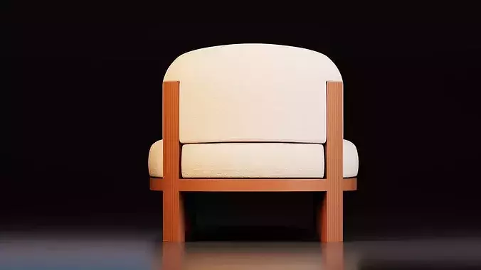 Modern Lounge Chaise Sofa Low-poly 3D model 5