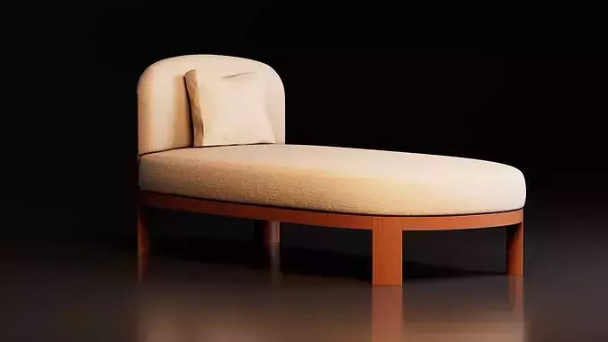 Modern Lounge Chaise Sofa Low-poly 3D model
