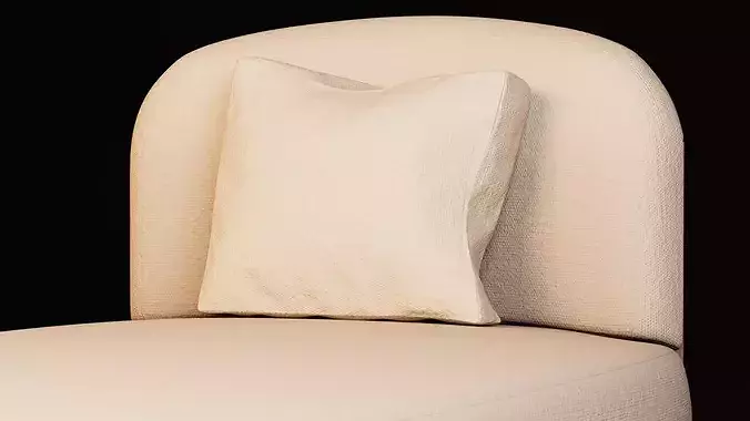Modern Lounge Chaise Sofa Low-poly 3D model 6