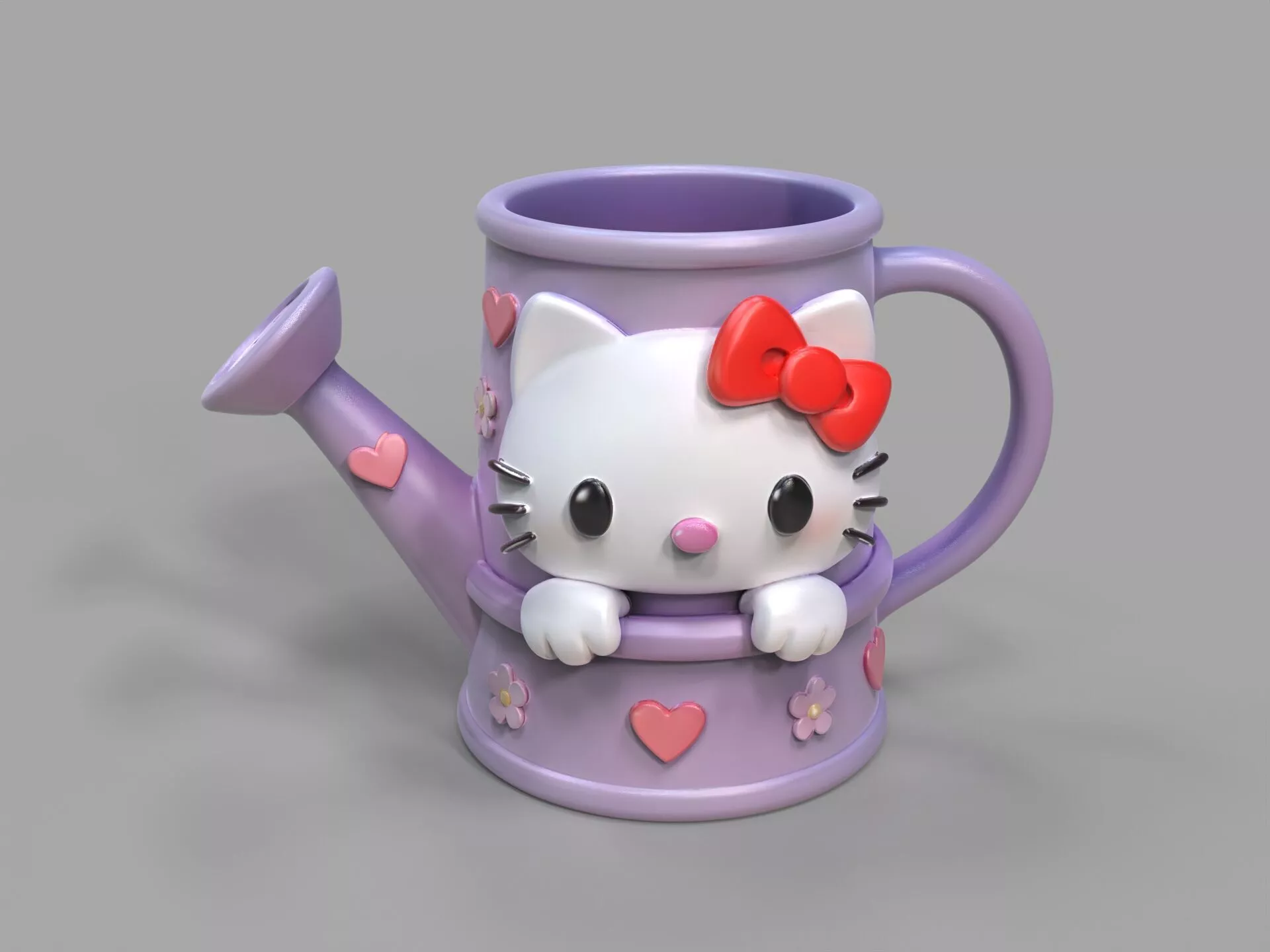 Hello Kitty Little Garden Holder Watering Can Sanrio Fan Art 3D print model