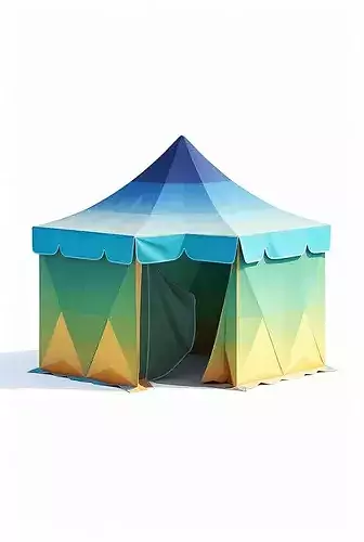 Pastel Pop Up Canopy 3D Model