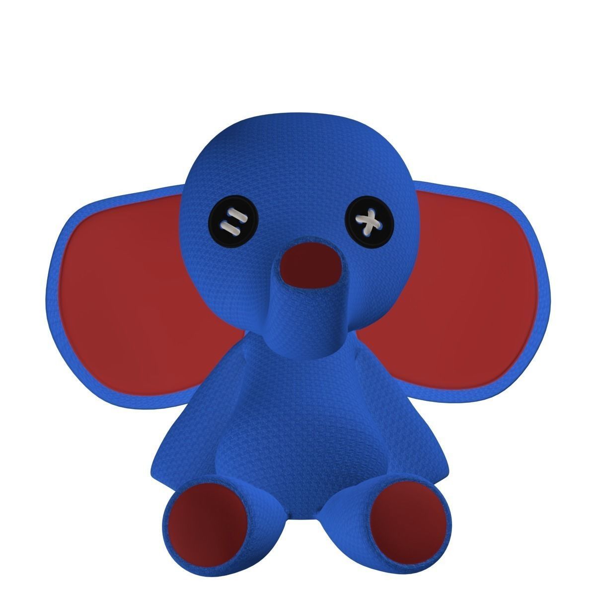 Stuffed Elephant Rigged 3D model_5