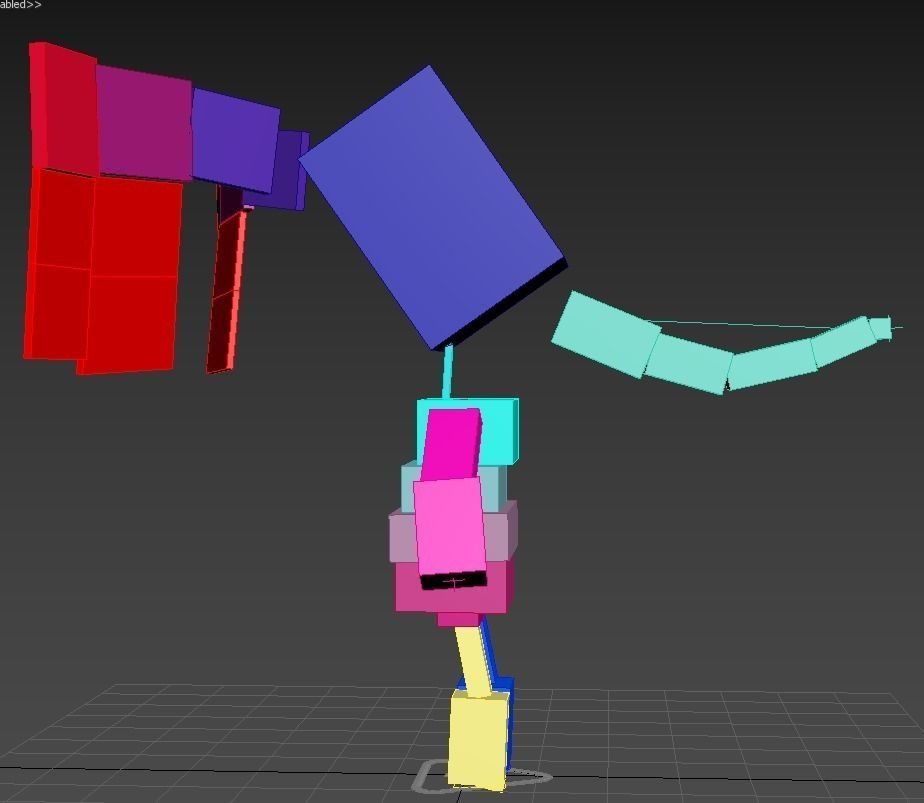 Stuffed Elephant Rigged 3D model_14