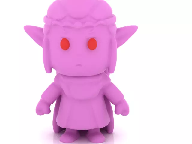 Stylized Elven Warrior Princess 3D Printable Figurine 3D print model