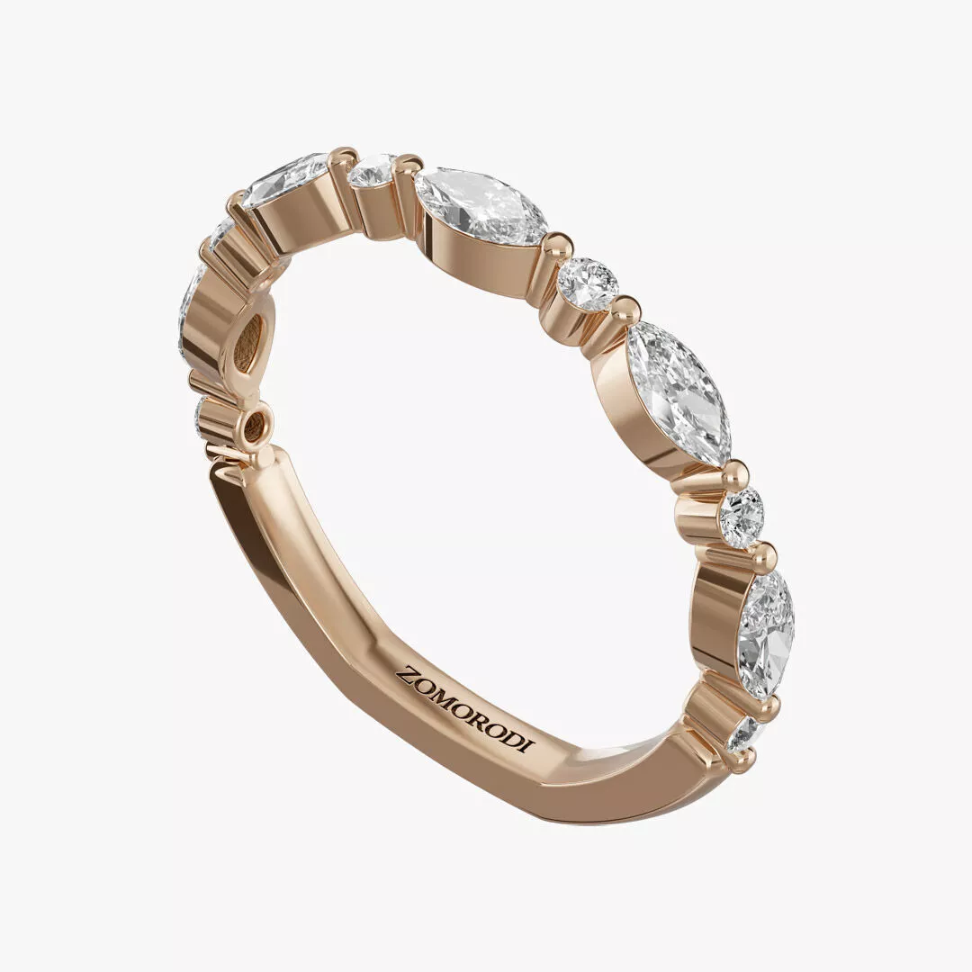 LUMERA Marquise Diamond Band Ring Zomorodi Signature 3D print model