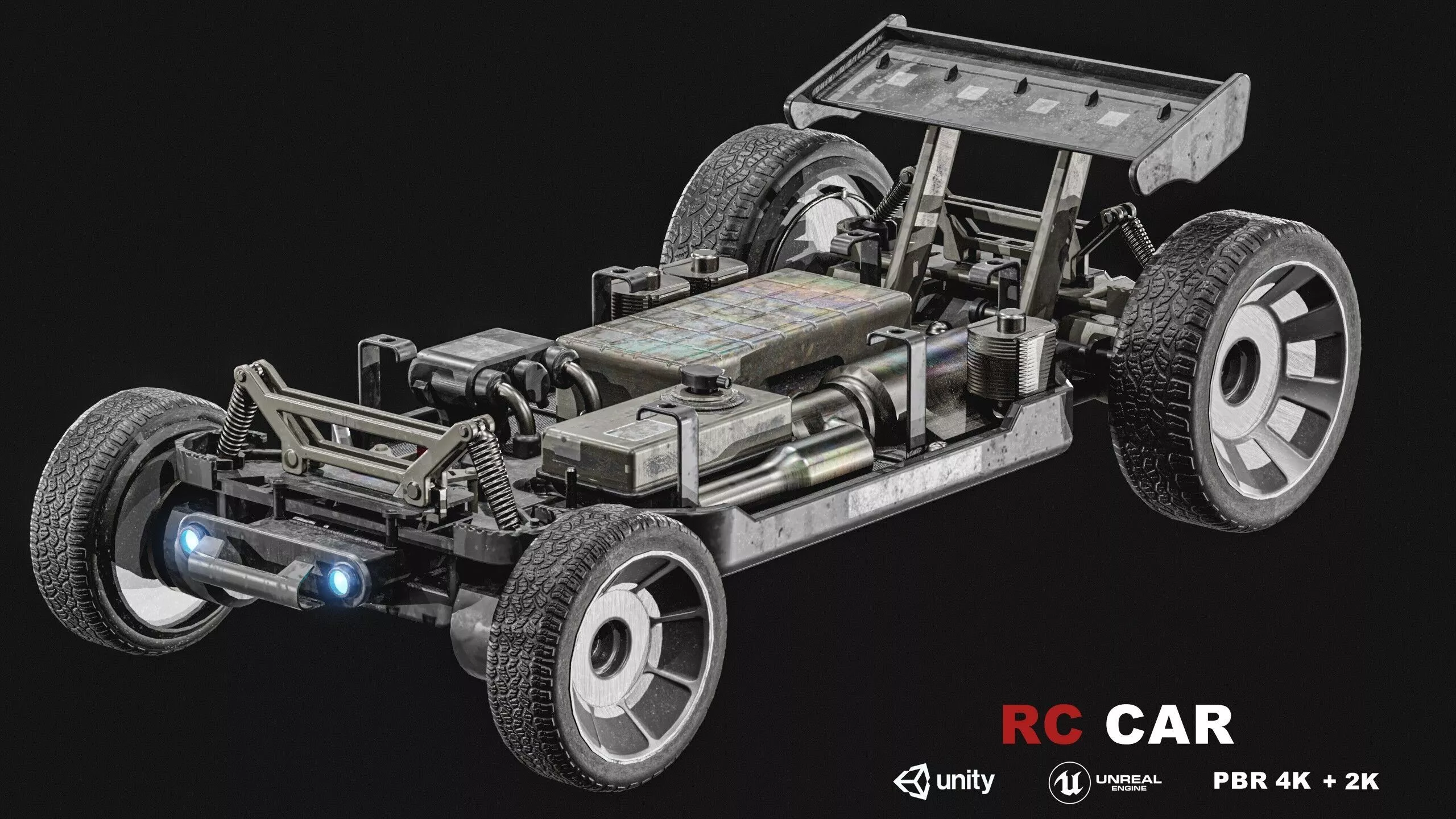 RC Car Low-poly 3D model