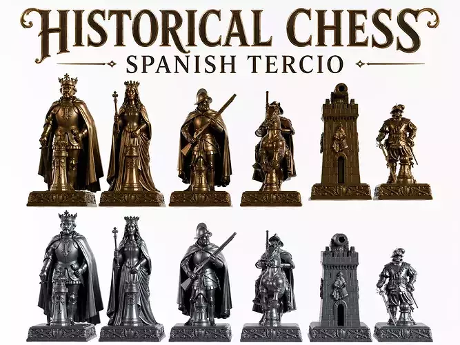 Historical Chess Spanish Tercio  Charles I