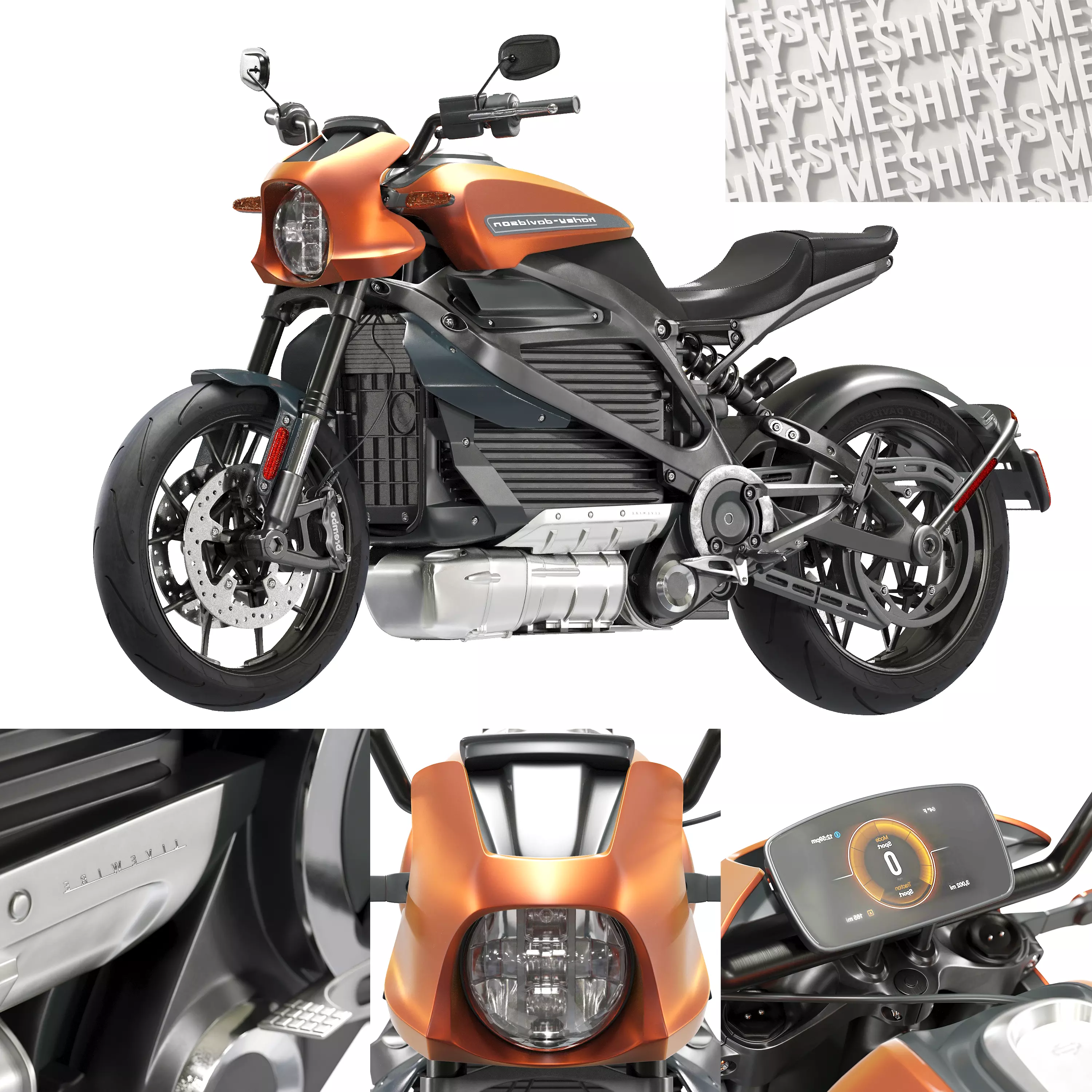 LiveWire Electric Motorcycle 3D model