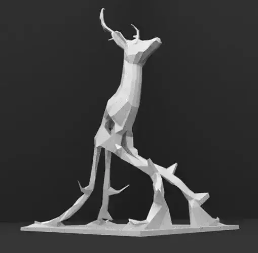 Abstract Deer 3D PRINT READY 3D model