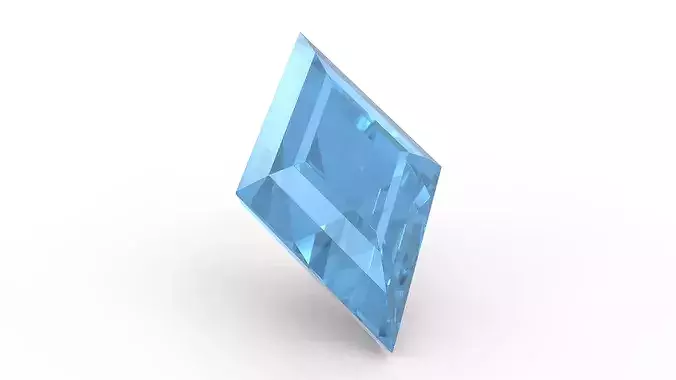Aquamarine Gem - Rhombus Cut