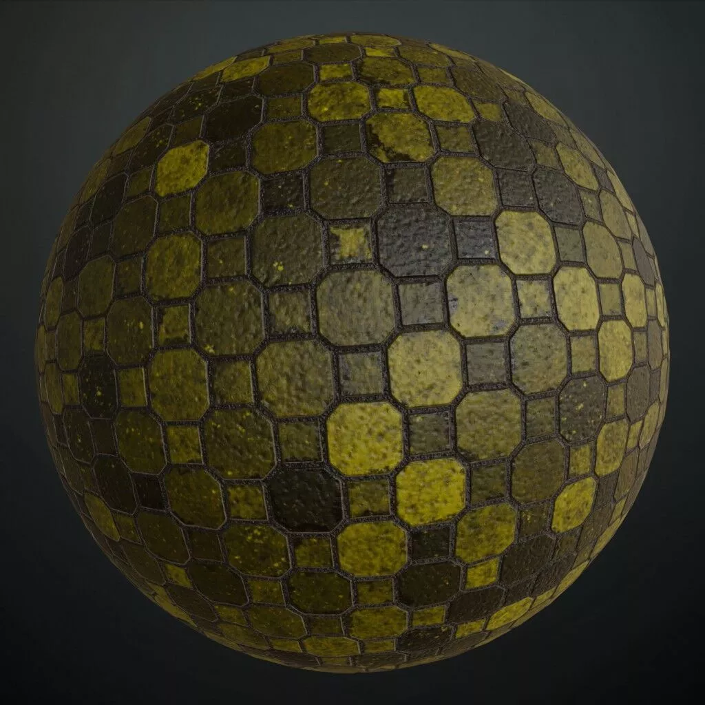 Realistic Mossy Concrete Blocks PBR Seamless Texture