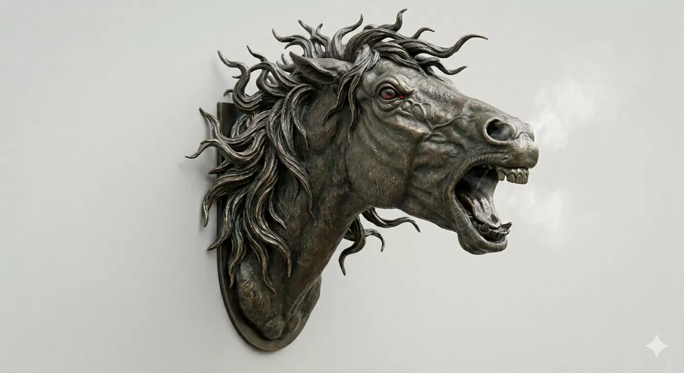 Bloodfang Stallion Wall-mounted head 3D print model