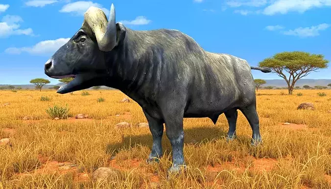 Buffalo rigged animated 