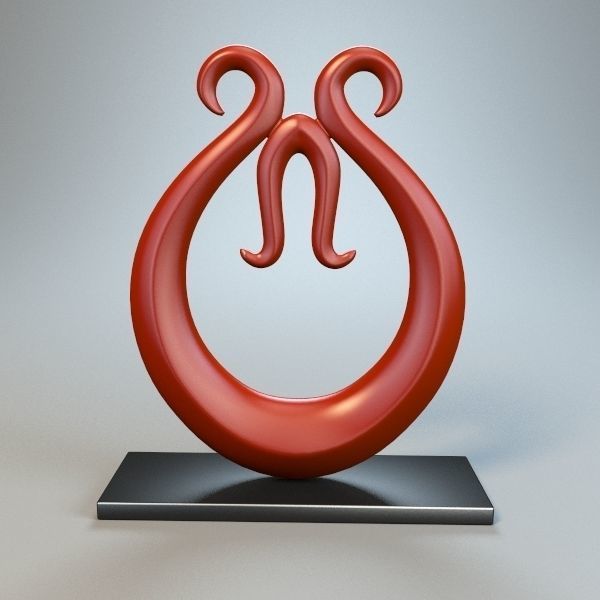 Abstract Figure m012 P 3D print model_5