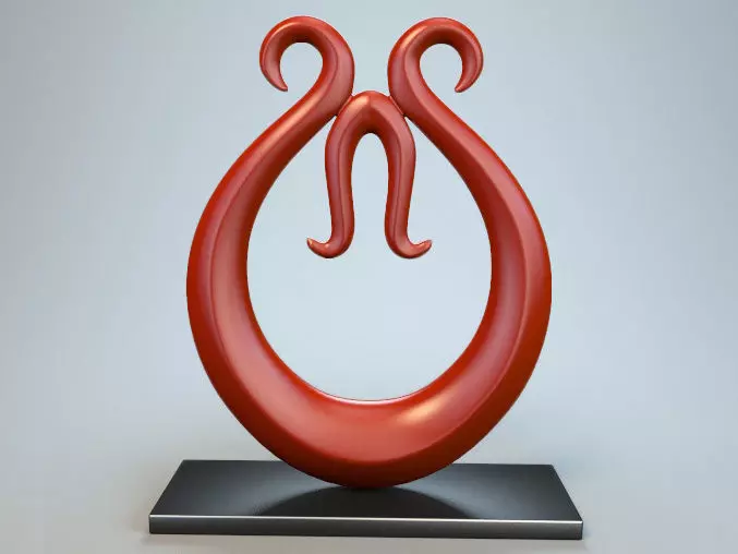 Abstract Figure m012 P 3D print model_0