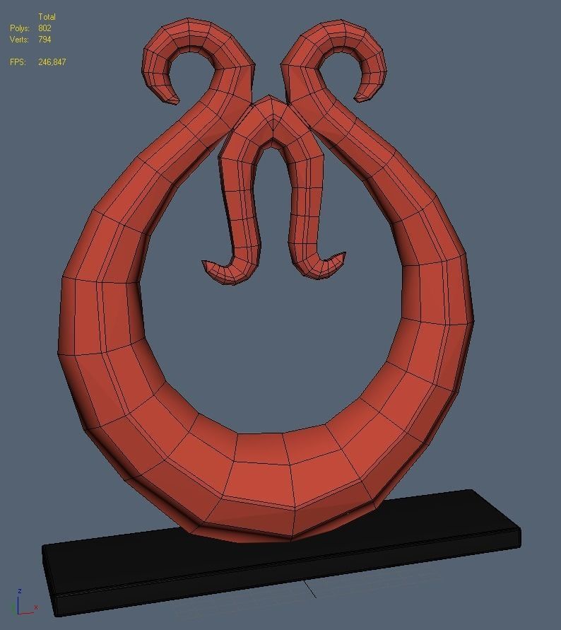 Abstract Figure m012 P 3D print model_6