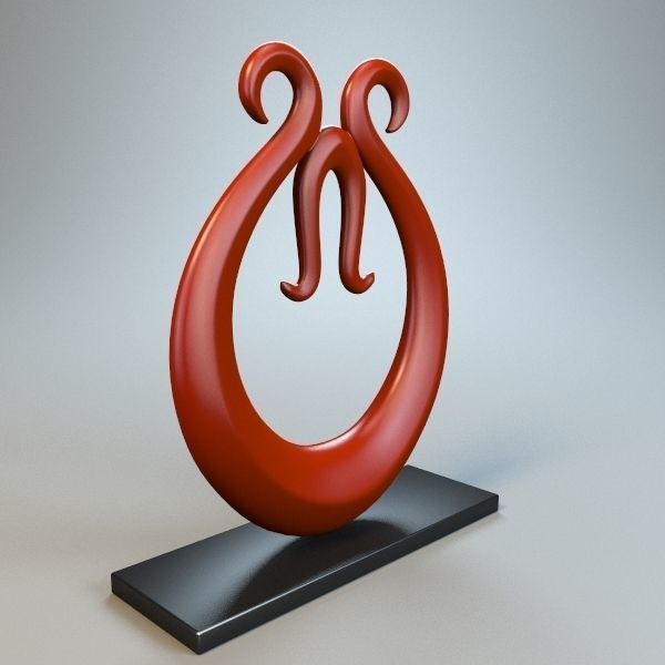 Abstract Figure m012 P 3D print model_3