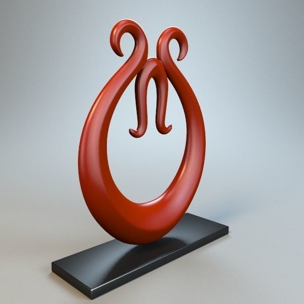 Abstract Figure m012 P 3D print model_1