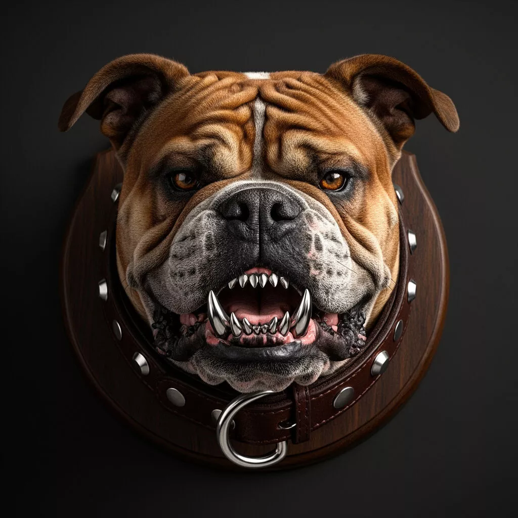 Bulldog wall-mounted head 3D print model