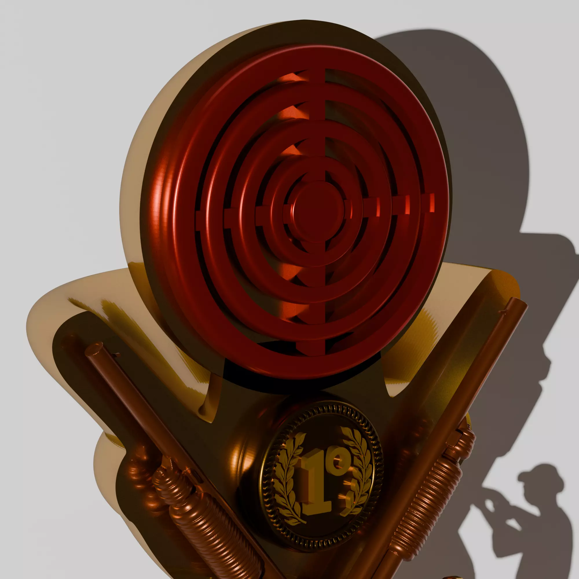 Target Trophy 1st to 5th Place STL 3D print model