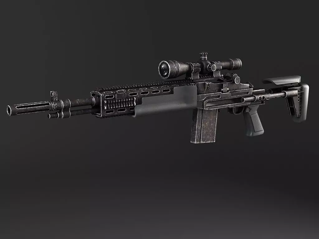 M14 EBR sniper rifle 3D model_0