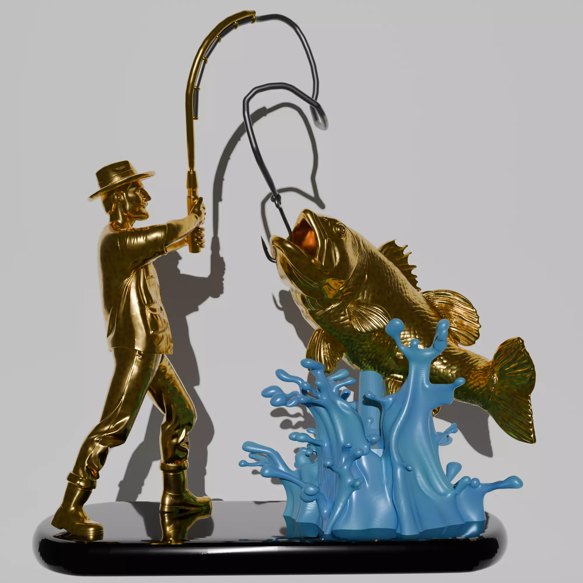 Fishing Trophy Premium 3D Printable STL 3D print model