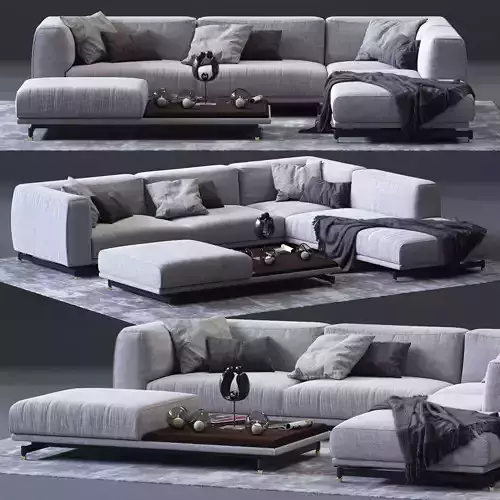 DITRE ITALIA  St Germain Corner Sofa 01 Low-poly 3D model