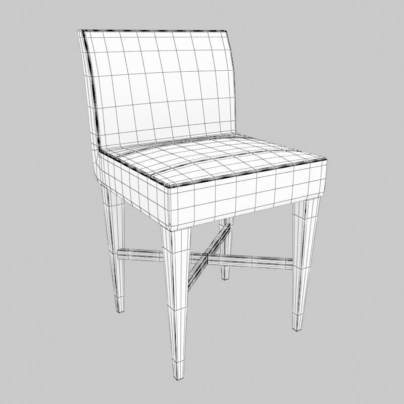 Dining Table With Chairs 3D model_6