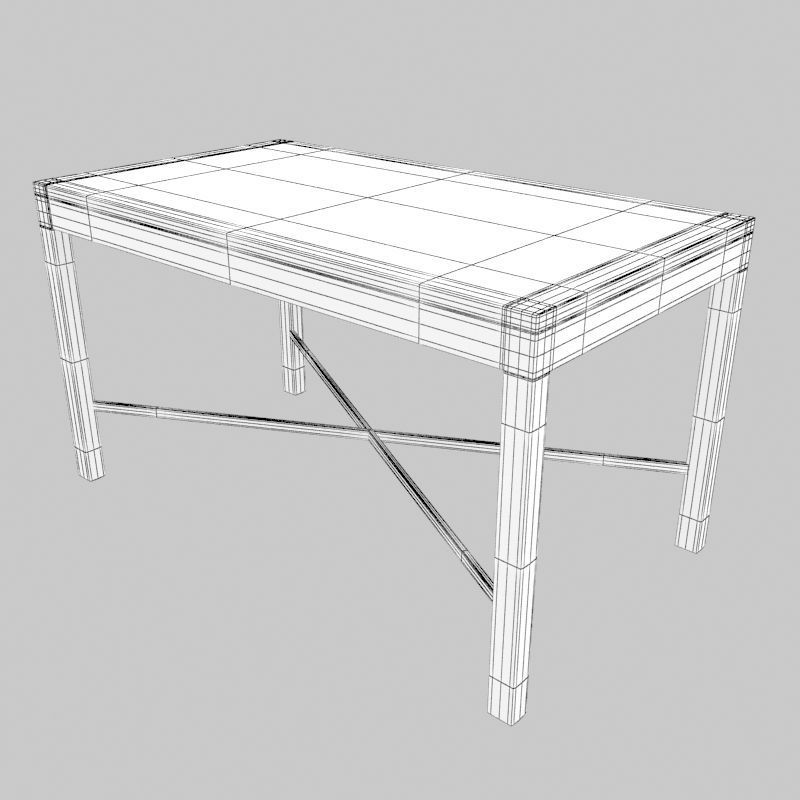 Dining Table With Chairs 3D model_9