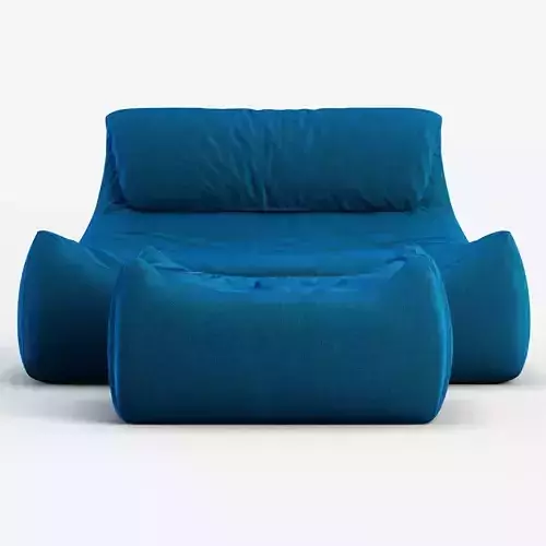Sofa and pouf Valentine 3D model
