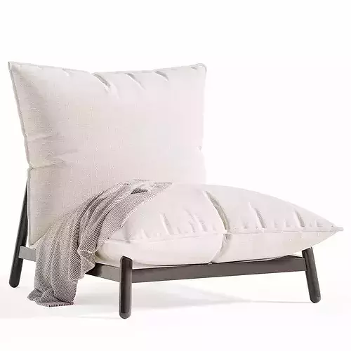Rolf Armchair Low-poly 3D model 3