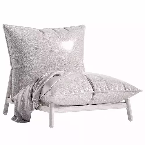 Rolf Armchair Low-poly 3D model 7