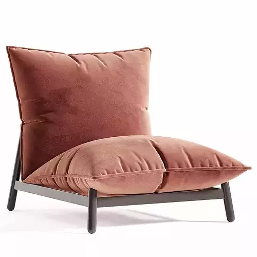 Rolf Armchair Low-poly 3D model 5